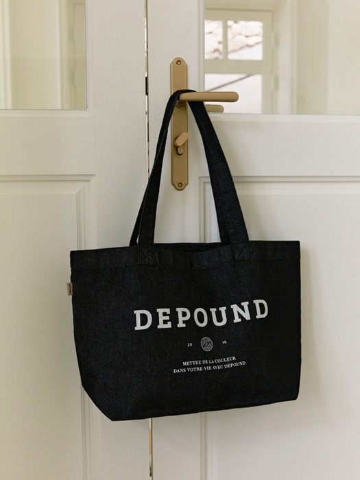 [단독]voyage bag (L) - black denim