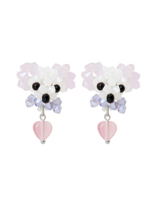 Meoung-Mung-E Beads Earrings (Baby Pink)