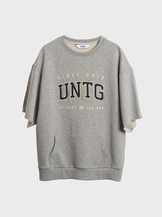 Logo-Embroidered Oversized Sweatshirt[Grey(UNISEX)]_UTT-SM02