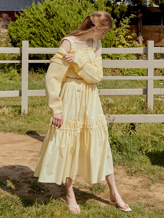 Summer knit bolero (light yellow)