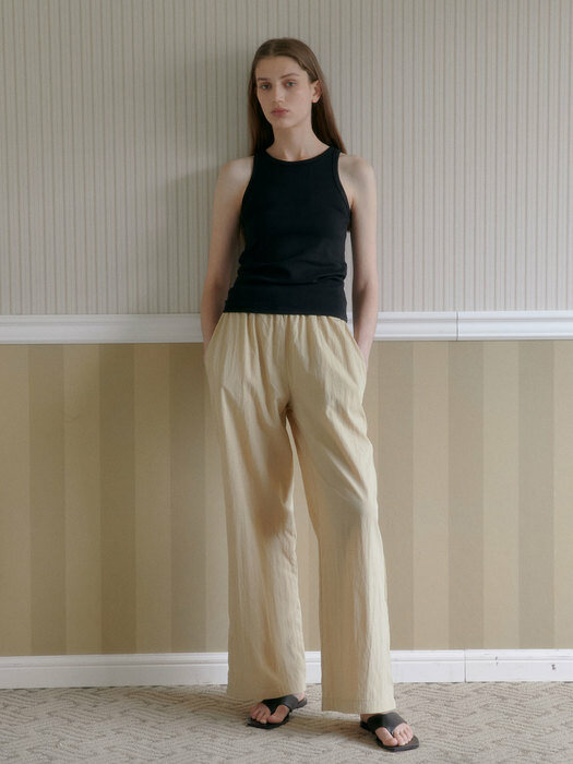 Nylon Banding Pants (Beige)