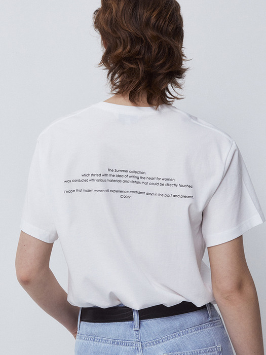 SUMMER LETTERING T-SHIRTS-WHITE