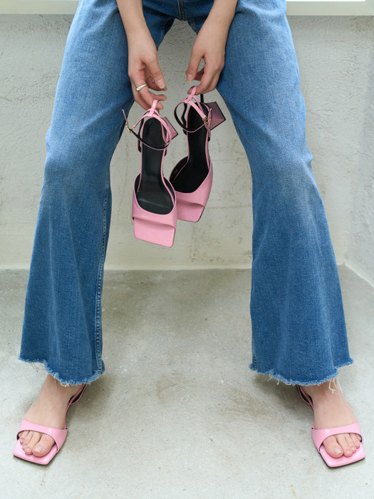 Simple Strap Sandal - Pink (1cm)