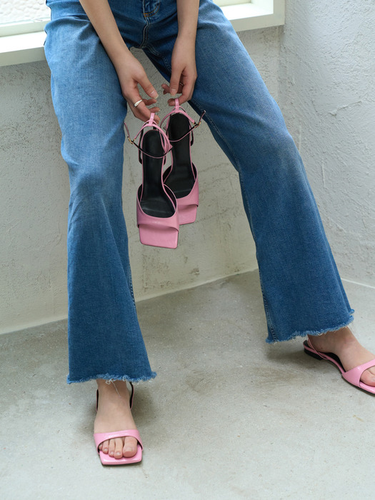 Simple Strap Sandal - Pink (1cm)