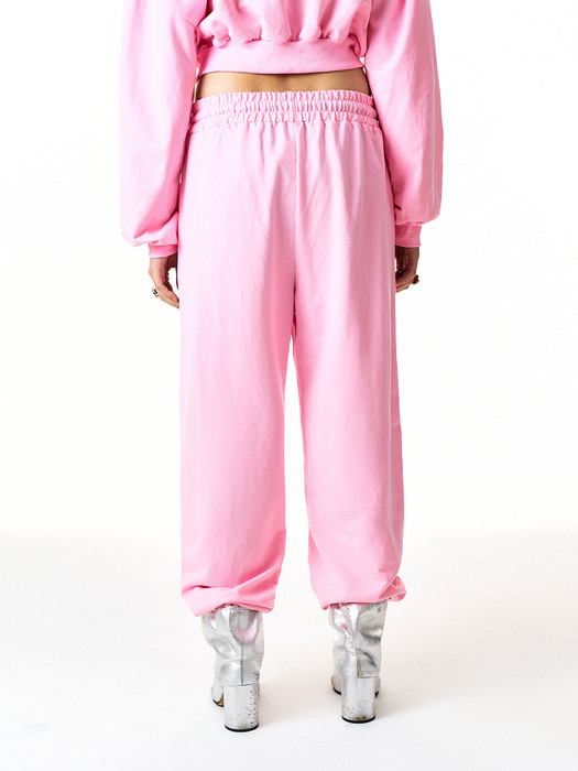 Chain Logo Jogger Pants Pink