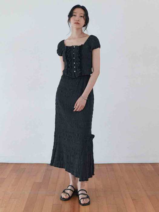 Clara ruffle skirt (black)