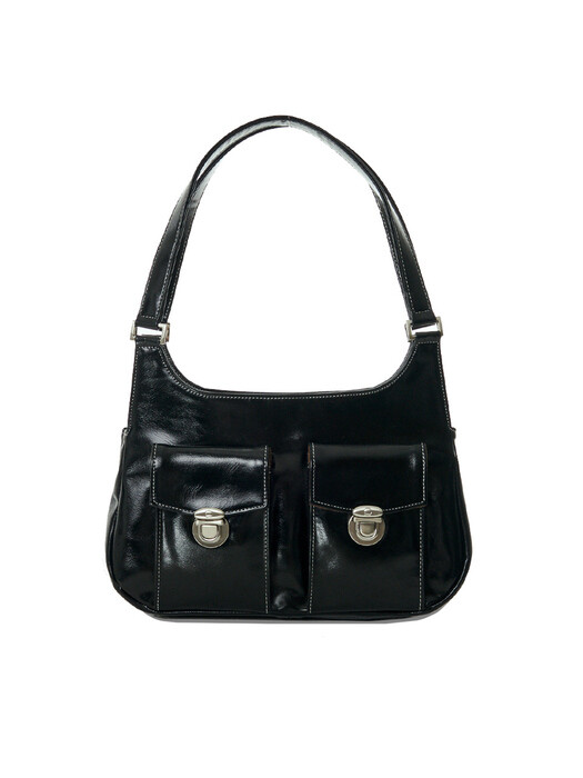 DOUBLE POCKET BAG, BLACK