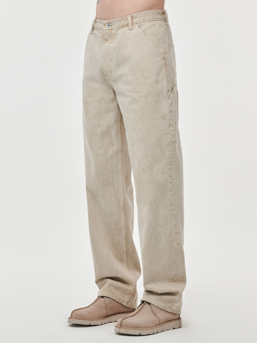 DP043 Carpenter Denim Trousers (Sand Beige)