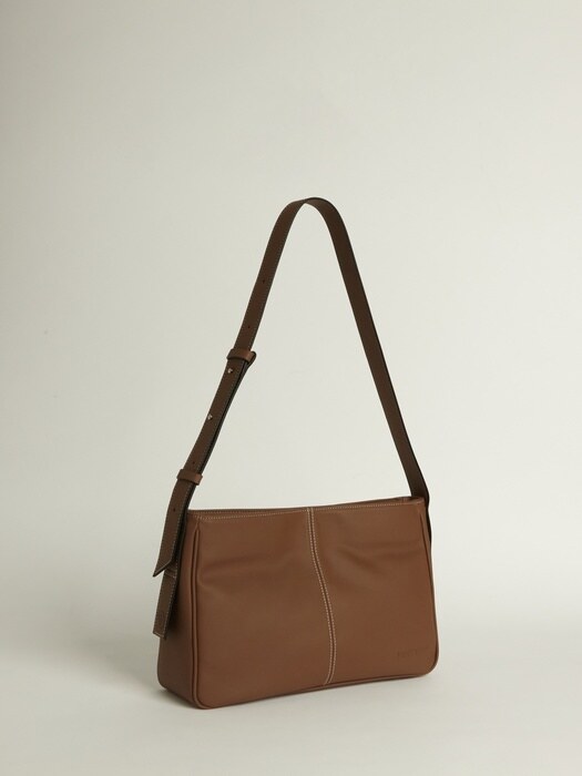 stitch line bag _ brown