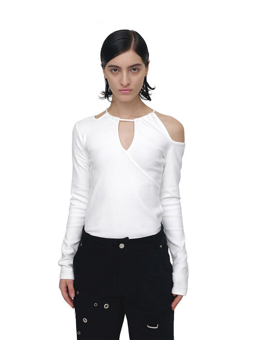 TRENCHES SLIT TIE TOP / IVORY