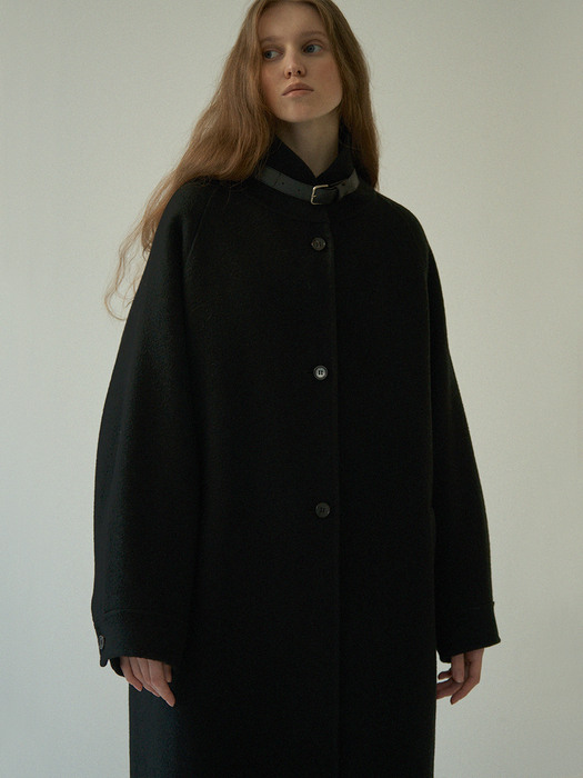 Mignon Handmade Highneck Coat (Black)