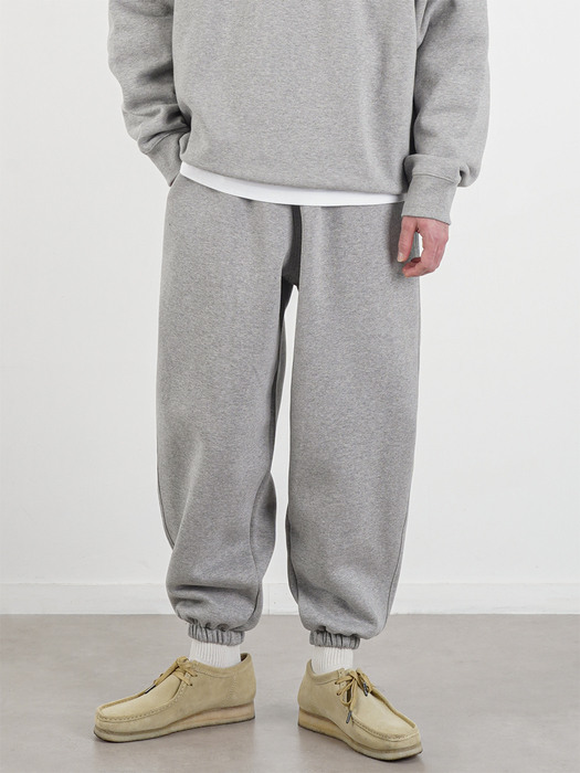 HEAVY SWEAT JOGGER PANTS[NAPPING]_GREY