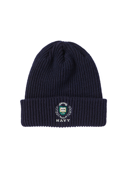 [COLLECTION LINE] N ARCHIVE HAUS LOGO WOOL BEANIE NAVY