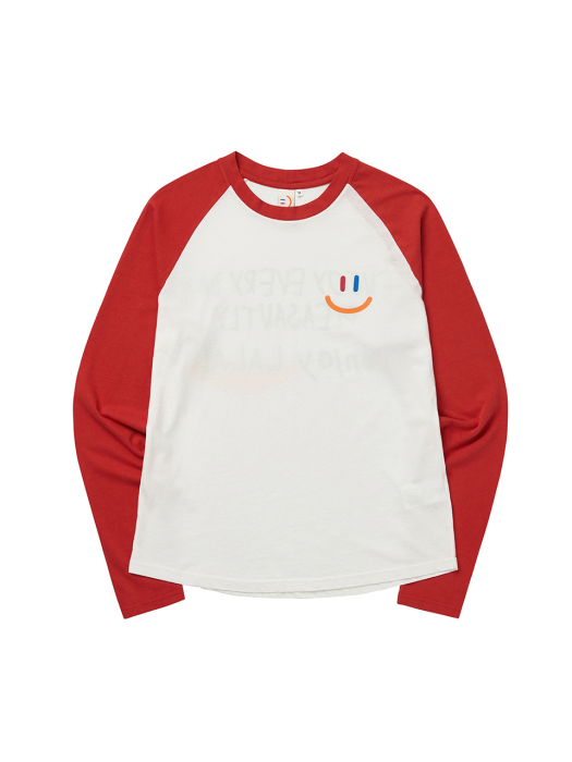 LaLa Kids Raglan T-Shirt(라라 키즈 래글런 티)[Red]