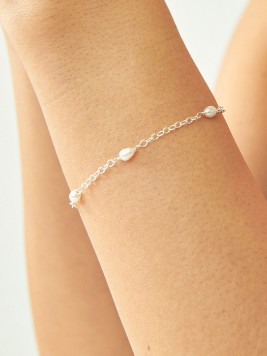Fresh-water-pearl Etoile Silve Bracelet Ib264 [Silver]