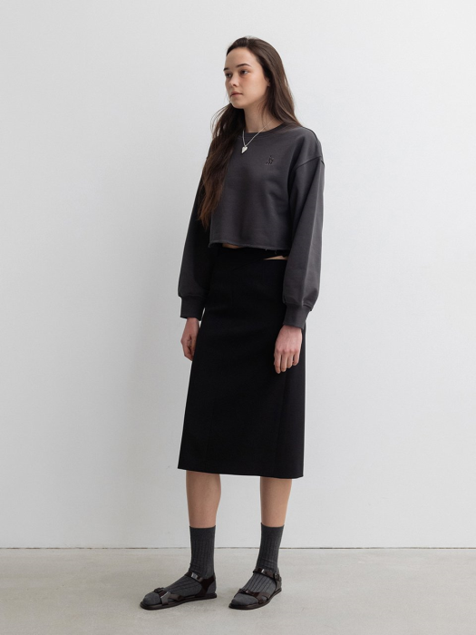 Cut-out Long Skirt Black (JWSK3E901BK)