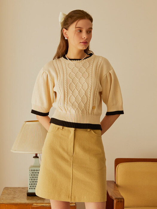 ANOETIC GOLD PUFF KNIT_IVORY