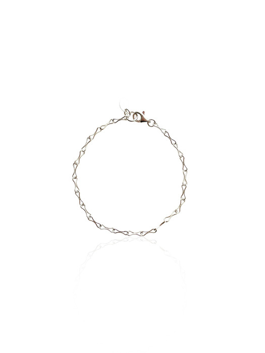 white butterfly italy chain bracelet (Silver 925)