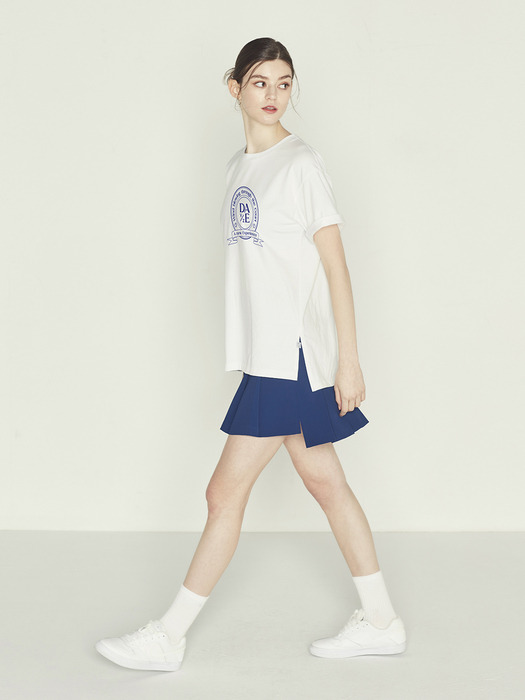 HERITAGE BOXY TEE _WHITE - NAVY