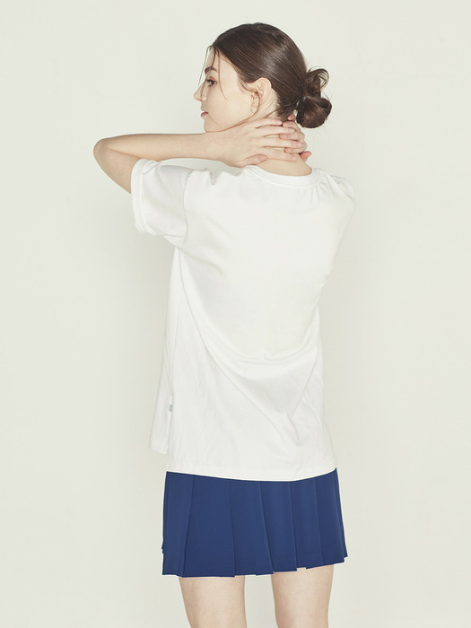 HERITAGE BOXY TEE _WHITE - NAVY