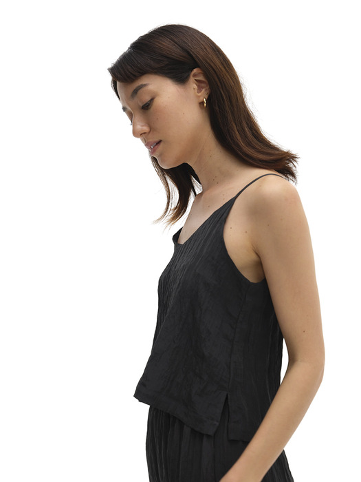 SILKY CROPPED TOP II (CHARCOAL)