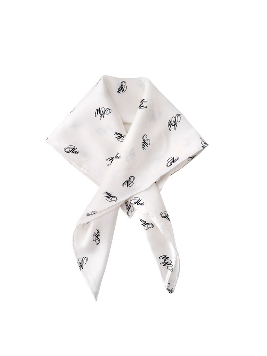 [EXCLUSIVE] Logo Silk Scarf  (2Colors)