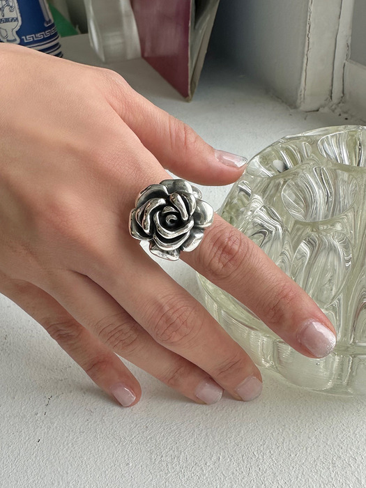 [silver925] black rose ring