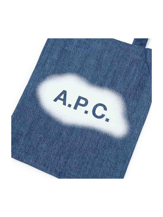 아페쎄 여성 APC 로고 토트백 블루 COGEKM61442-IAL