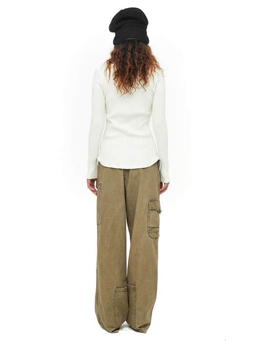 BIG POCKET CARGO PANTS / BROWN