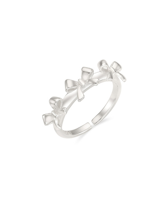 [silver925]petit ribbon open ring