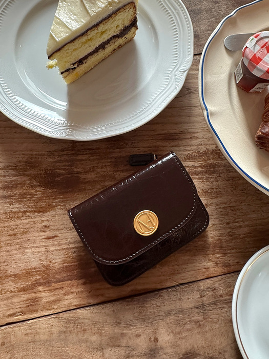 Ecrin card wallet - Chocolate brown