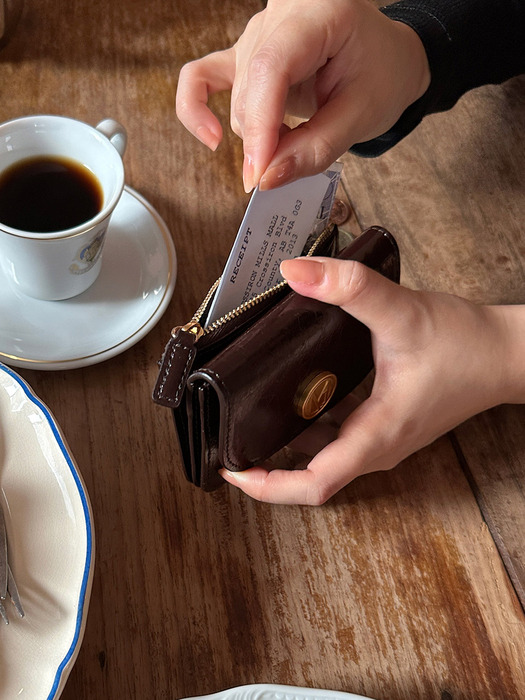 Ecrin card wallet - Chocolate brown