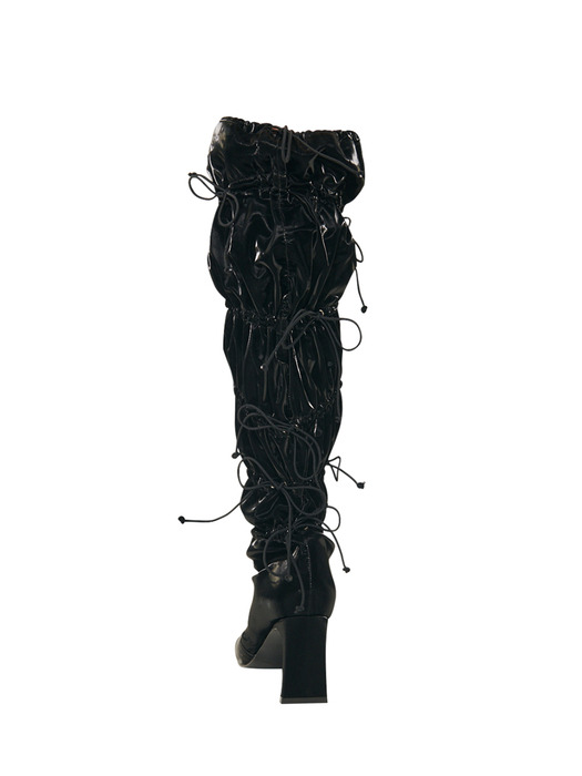 Multi Rushy Long Boots / BLACK