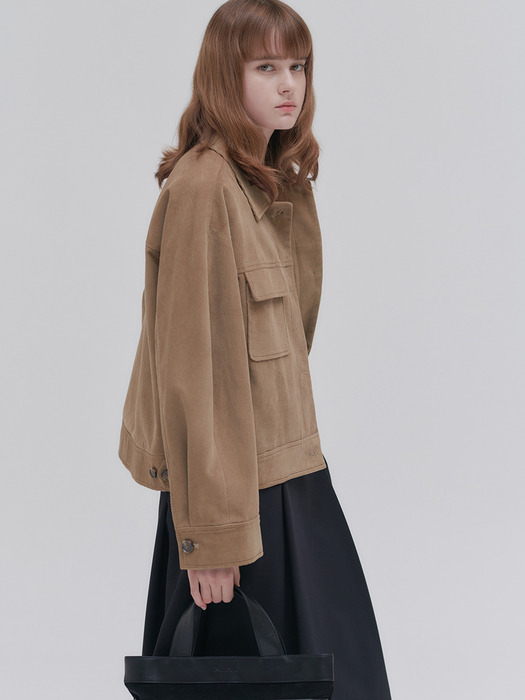 23FN corduroy crop jacket [C/BR]