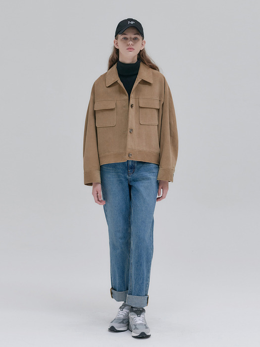 23FN corduroy crop jacket [C/BR]