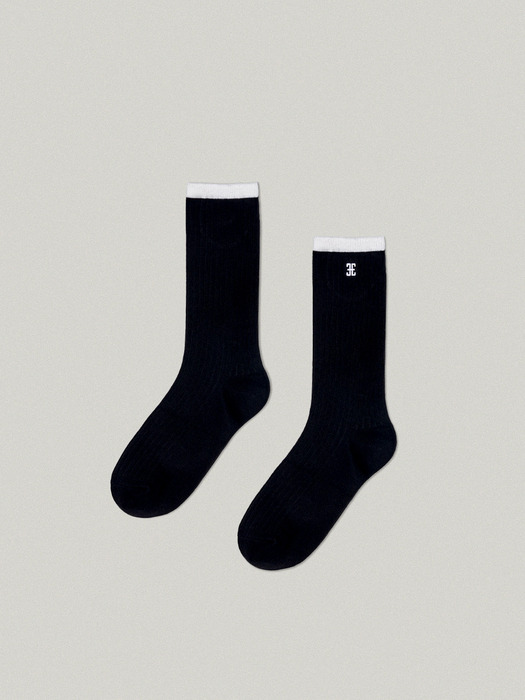 LINE POINT CLASSIC SOCKS - BLACK, WHITE [SET]