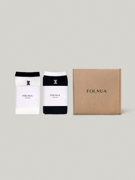 LINE POINT CLASSIC SOCKS - BLACK, WHITE [SET]