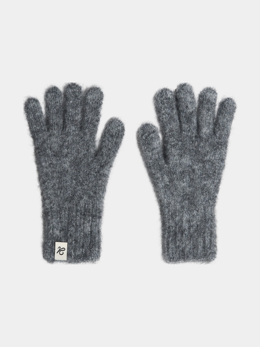 Mohair Touch Gloves_Grey