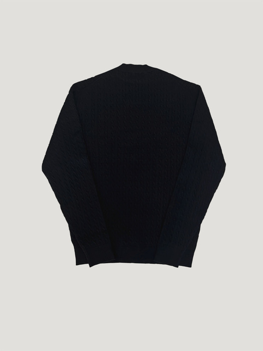 kingsley cable knit sweater black