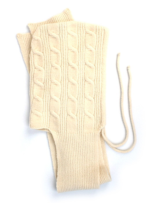 Wool Twist Ivory Muffler Balaclava 바라클라바