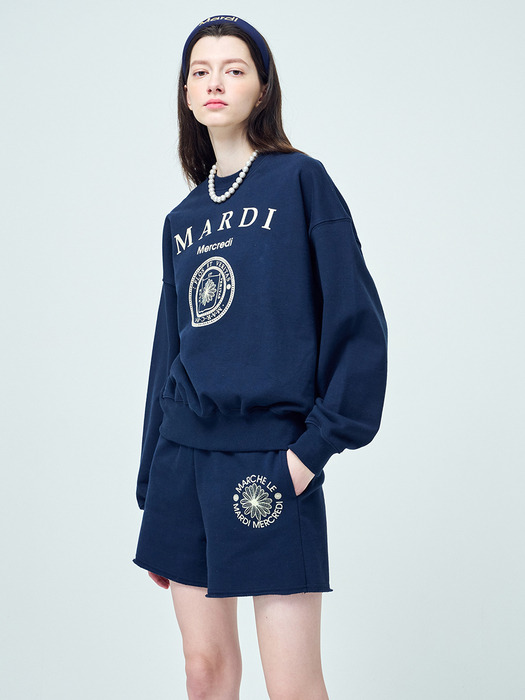 SWEATSHIRT UNIV_NAVY IVORY