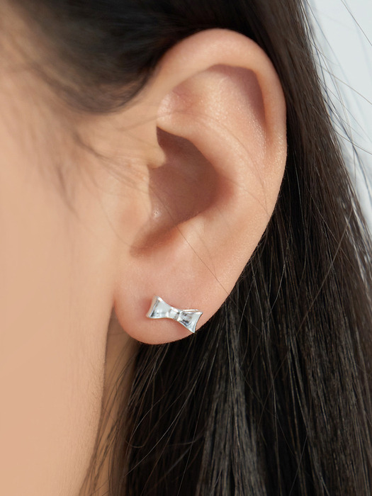 silver 925 ribbon earrings