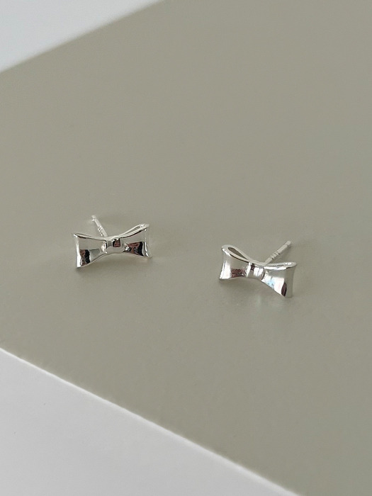 silver 925 ribbon earrings