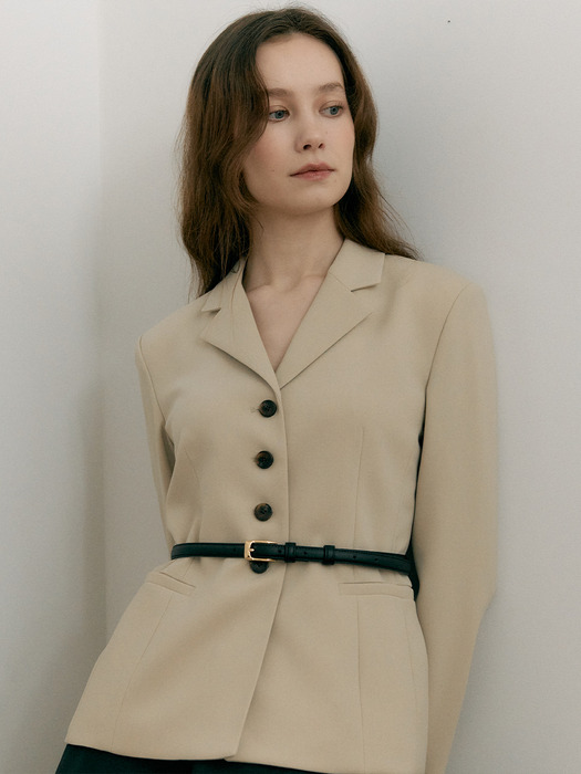 [Drama Signature] Slim Button Blazer