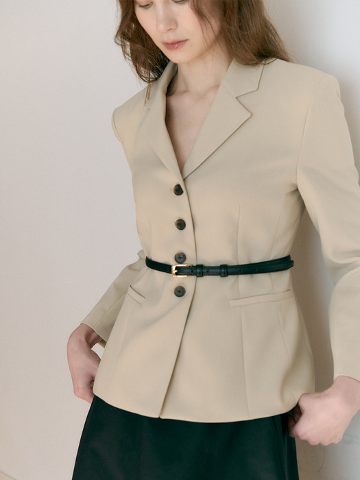 [Drama Signature] Slim Button Blazer