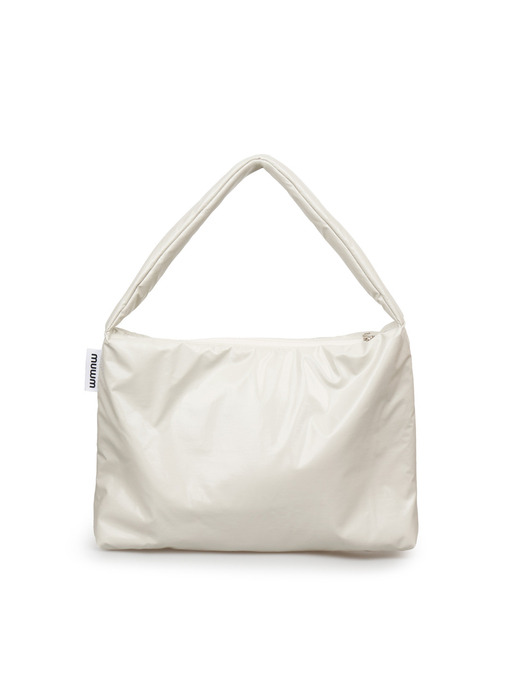 Puff-Up Shoulder Bag (Ivory/Tartan Check)