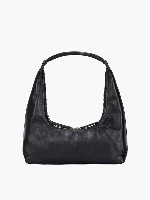 HOBO SHOULDER_black glossy plain