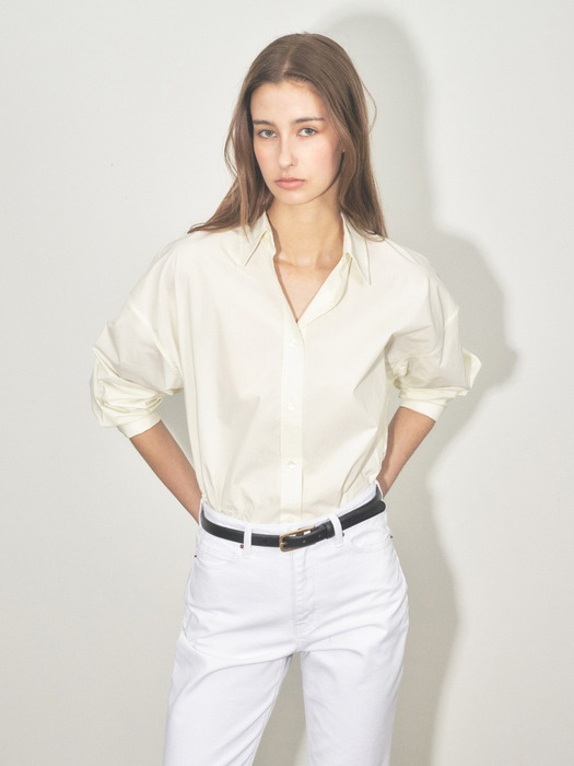 OVER-FIT BOX SHIRTS_CREAM