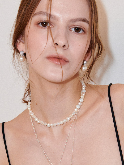 Baroque Pearl Margnet Choker / 2color