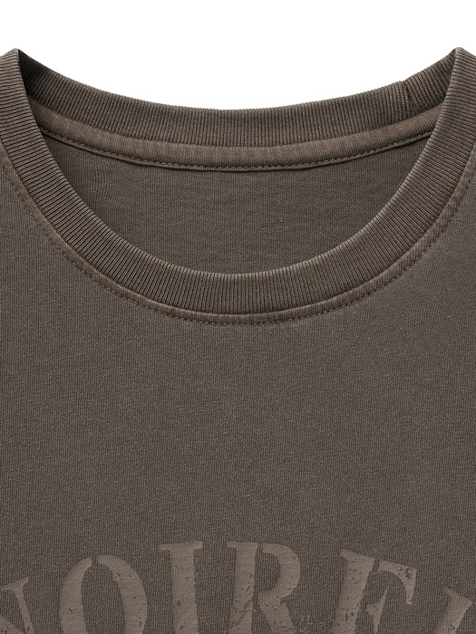 아카이브 프린트 크롭 티셔츠 (애쉬드브라운)